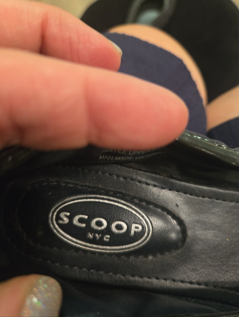 NWOT Scoop NYC DARK NAVY quilt  Flat Sz 6